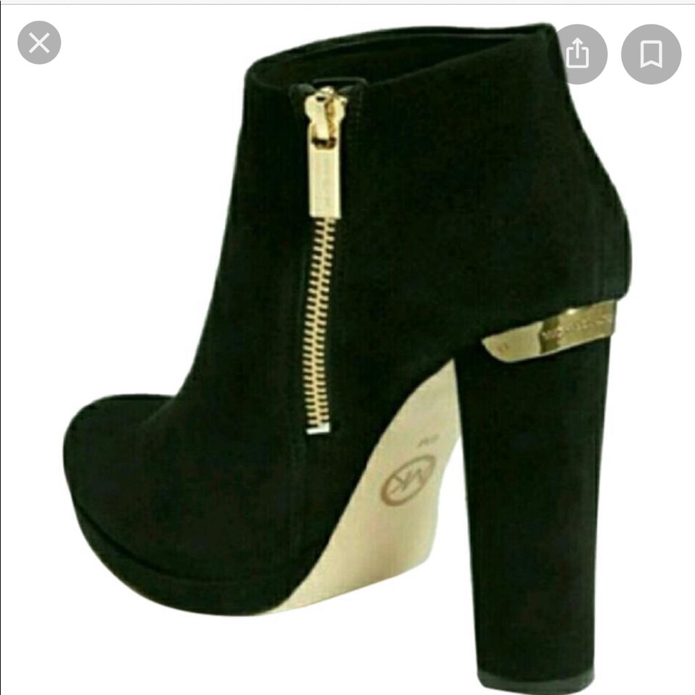 Michael Kors Black Suede Booties - Picture 2 of 9